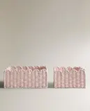 Zara Home Корзина из плетёной бумаги, цвет бежевый, 24 см — фото 2