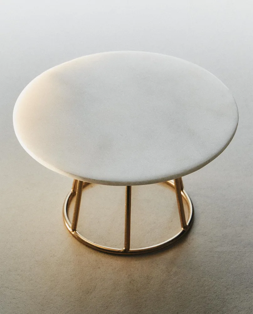 Zara Home Подсвечник из нержавеющей стали, цвет золотой, 12.5 см