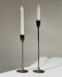 Zara Home Подсвечник из латуни, цвет чёрный, 23 см — фото 1