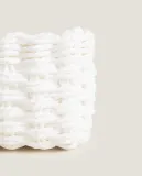Zara Home Корзина из плетёной бумаги, цвет белый, 21 см — фото 4
