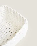 Zara Home Корзина из плетёной бумаги, цвет белый, 21 см — фото 7