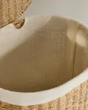 Zara Home Корзина из плетёной бумаги, цвет бежевый, 55.5 см — фото 5