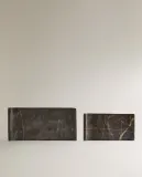Zara Home Поднос из мрамора, цвет коричневый, 20 см — фото 2