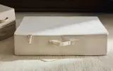 Zara Home Коробка для хранения из хлопка, цвет бежевый, 70 см — фото 1