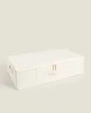 Zara Home Коробка для хранения из хлопка, цвет бежевый, 70 см — фото 2