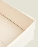 Zara Home Коробка для хранения из хлопка, цвет бежевый, 70 см — фото 4