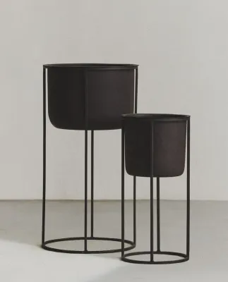 Zara Home Кашпо из металла, цвет чёрный, 45.5 см