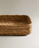 Zara Home Поднос из морской травы, цвет бежевый, 21 см — фото 4