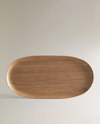Zara Home Поднос из дерева, цвет бежевый, 31 см