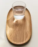 Zara Home Поднос из дерева, цвет бежевый, 31 см — фото 2