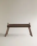 Zara Home Поднос из дерева, цвет бежевый, 52 см — фото 1