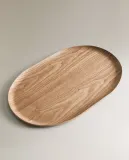 Zara Home Поднос из дерева, цвет бежевый, 40 см — фото 3