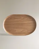Zara Home Поднос из дерева, цвет бежевый, 40 см — фото 8