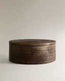 Zara Home Коробка для хранения из дерева, цвет коричневый, 23 см — фото 5