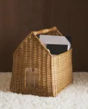 Zara Home Корзина из ротанга, цвет бежевый, 41 см — фото 1