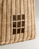 Zara Home Корзина из ротанга, цвет бежевый, 41 см — фото 6