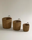 Zara Home Корзина из морской травы, цвет бежевый, 30 см · 8315/049 — фото 4