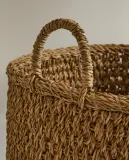 Zara Home Корзина из морской травы, цвет бежевый, 30 см · 8315/049 — фото 6