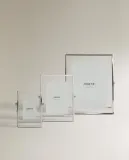 Zara Home Фоторамка из стекла, цвет серебристый, 13.4 см — фото 2