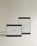 Zara Home Фоторамка из нержавеющей стали, цвет чёрный, 15.5 см — фото 3
