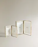 Zara Home Фоторамка из стекла, цвет прозрачный, 25 см — фото 3