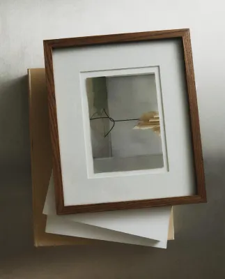 Zara Home Фоторамка из дерева, цвет коричневый, 27 см