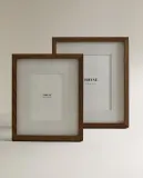 Zara Home Фоторамка из дерева, цвет коричневый, 27 см — фото 2