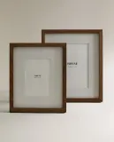 Zara Home Фоторамка из дерева, цвет коричневый, 27 см — фото 5