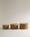 Zara Home Корзина из морской травы, цвет бежевый, 18 см · 6353/049 — фото 3