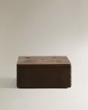 Zara Home Коробка для хранения из дерева, цвет коричневый, 14 см — фото 2