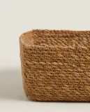 Zara Home Корзина из морской травы, цвет бежевый, 28 см — фото 4