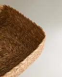 Zara Home Корзина из морской травы, цвет бежевый, 28 см — фото 5
