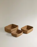 Zara Home Корзина из морской травы, цвет бежевый, 28 см — фото 8