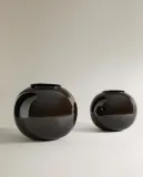 Zara Home Ваза из керамики, цвет коричневый, 25 см — фото 5