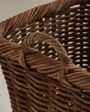 Zara Home Корзина из ротанга, цвет коричневый, 46 см — фото 2