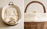 Zara Home Корзина из ротанга, цвет коричневый, 74 см — фото 3