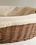 Zara Home Корзина из ротанга, цвет коричневый, 74 см — фото 6