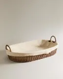 Zara Home Корзина из ротанга, цвет коричневый, 74 см — фото 7