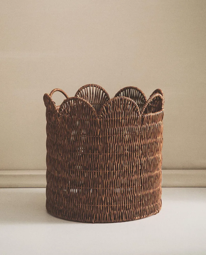 Zara Home Корзина из нержавеющей стали, цвет коричневый, 30 см