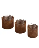 Zara Home Корзина из нержавеющей стали, цвет коричневый, 30 см — фото 6