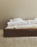 Zara Home Корзина изо льна, цвет коричневый, 39 см — фото 2