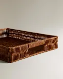 Zara Home Корзина изо льна, цвет коричневый, 39 см — фото 4
