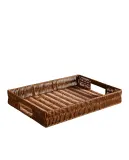 Zara Home Корзина изо льна, цвет коричневый, 39 см — фото 8