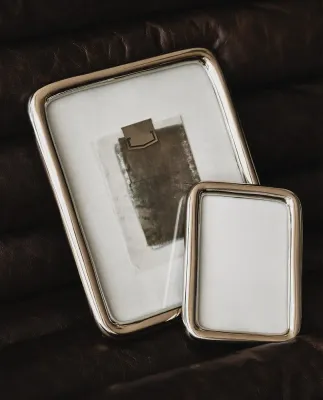 Zara Home Фоторамка из металла, цвет серебристый, 17 см · 6350/045