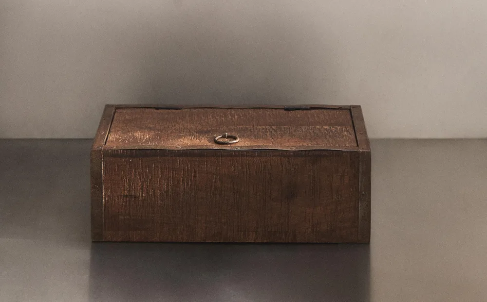 Zara Home Коробка для хранения из дерева, цвет коричневый, 26.5 см