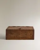 Zara Home Коробка для хранения из дерева, цвет коричневый, 26.5 см — фото 2
