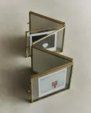Zara Home Фоторамка из стекла, цвет золотой, 10.5 см — фото 1