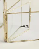 Zara Home Фоторамка из стекла, цвет золотой, 10.5 см — фото 2