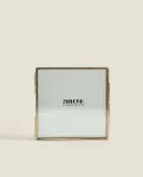 Zara Home Фоторамка из стекла, цвет золотой, 10.5 см — фото 4