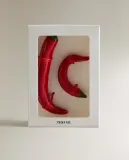 Zara Home Декоративная фигурка из керамики, цвет красный, 15 см — фото 5